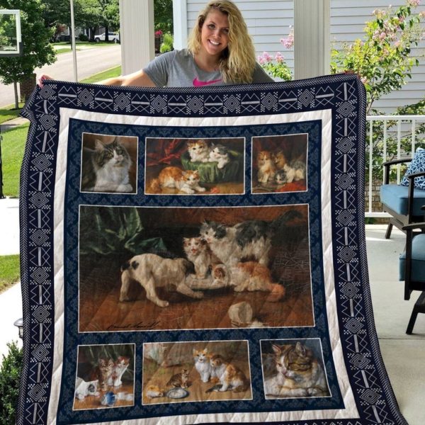 Cat Kitten Adorable Quilt Blanket