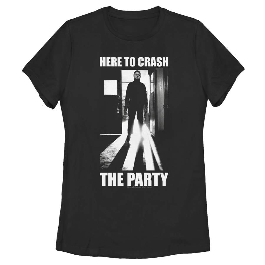 Halloween Women’s II Michael Myers Crash the Party  T Shirt