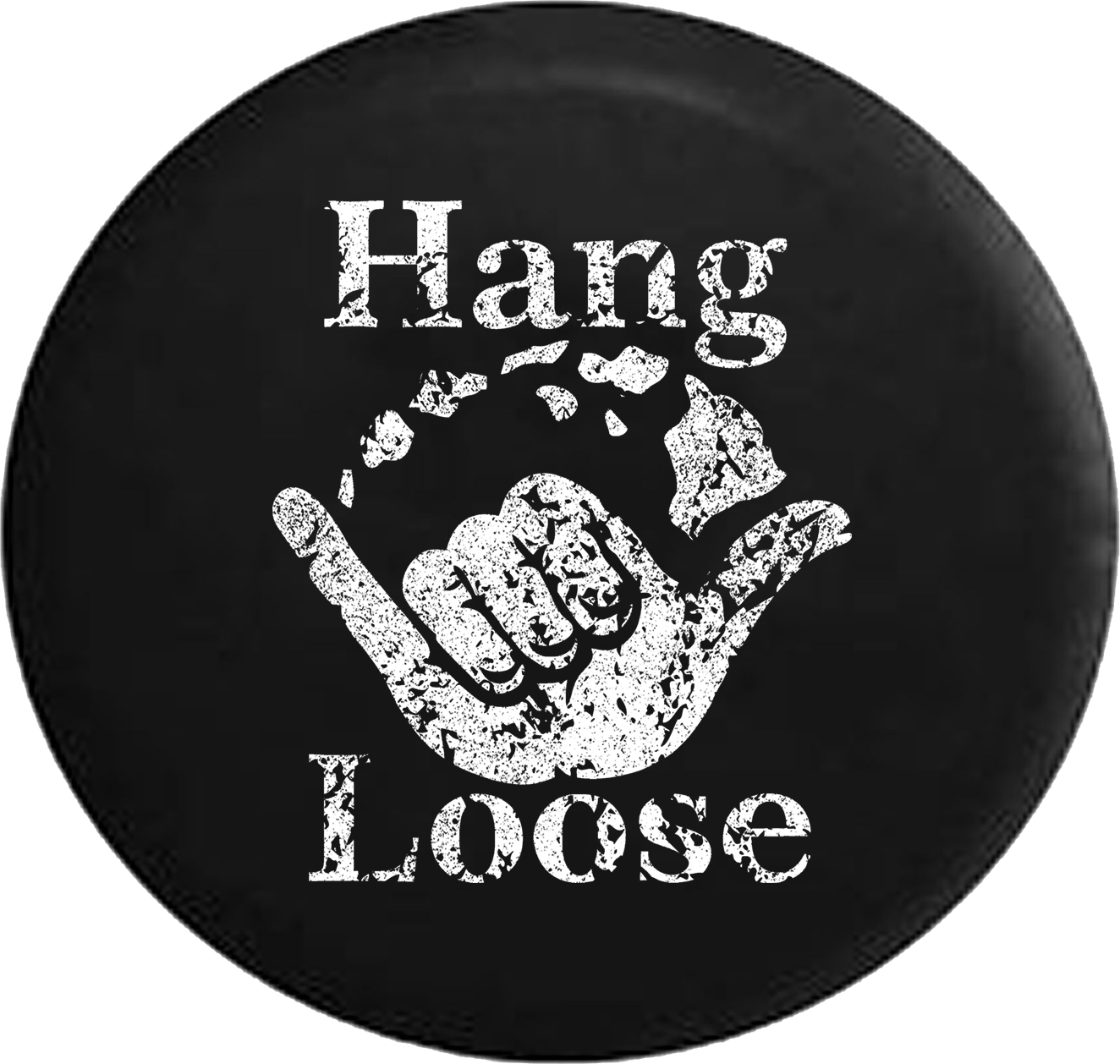 Distressed – Hang Loose Hawaiian Island Surfing Riding Waves Jeep Camper Spare Tire Cover S235 Custom Size