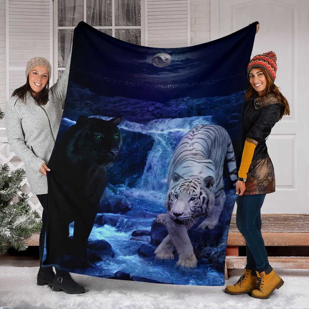 Zing Zang Tiger  Fleece Blanket