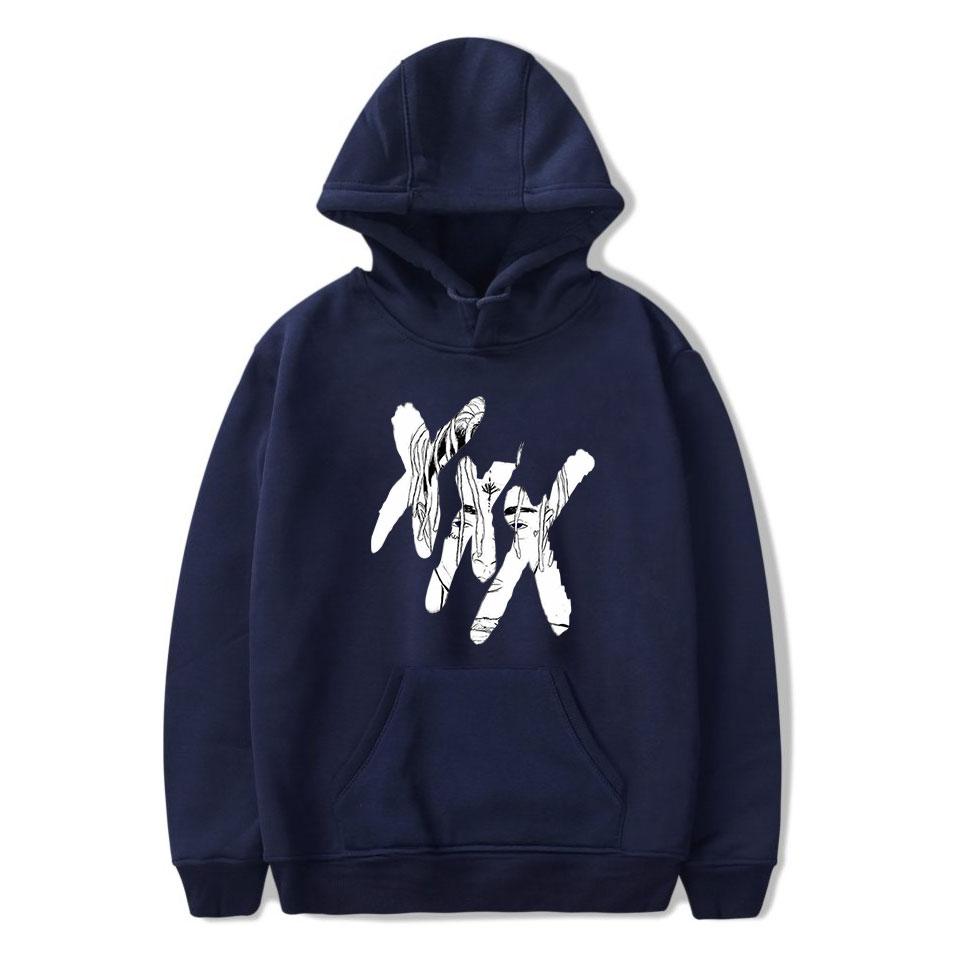 XXXTentacion Hoodies – Solid Color Popular Rapper XXXTentacion Icon Hoodie