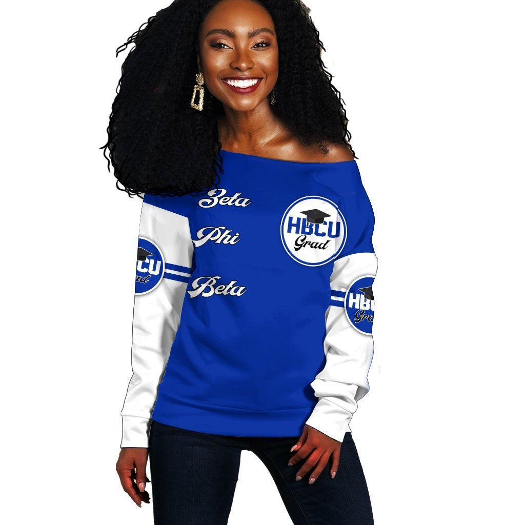 Greek Life Sweatshirt – Zeta Phi Beta Hbcu Grad Offshoulder J09