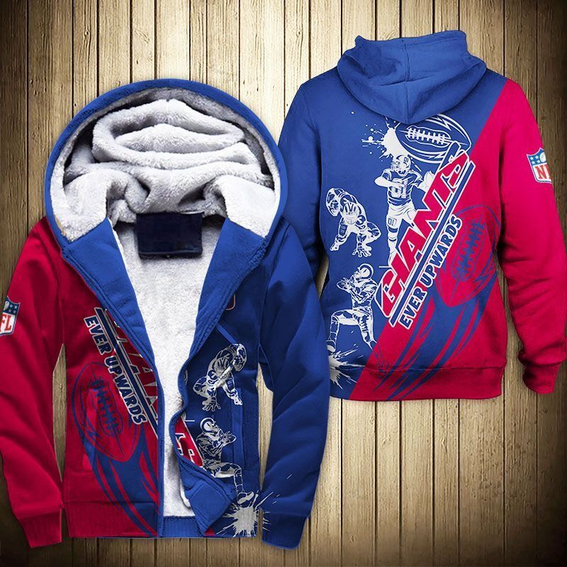 New York Giants Fleece Jacket 3D Graphic Cartoon Player