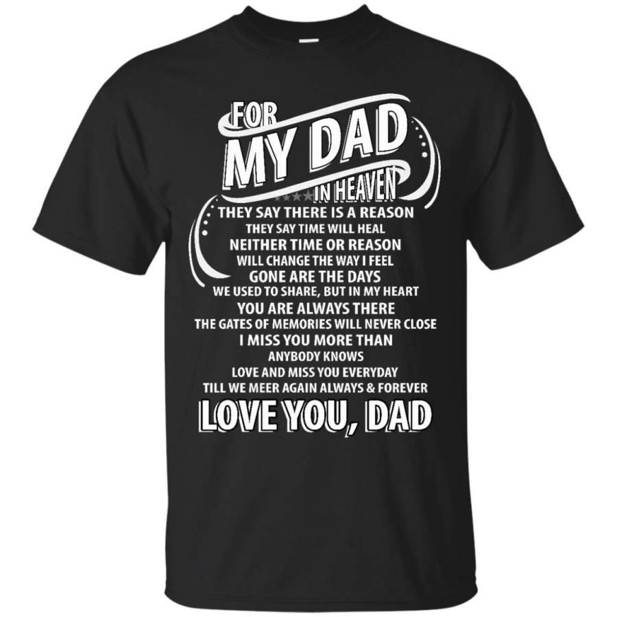 AGR Father s Day Shirts For My Dad In Heaven Love You Dad T shirts Hoodies Sweatshirts