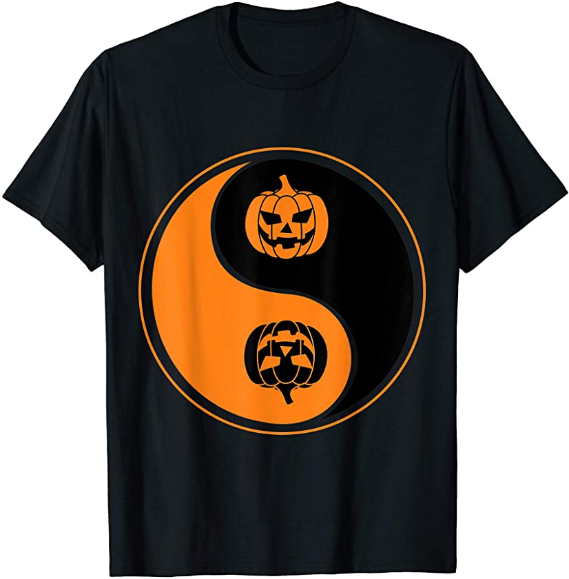 Yin Yang Pumpkin Martial Arts Costume Cool Halloween Gifts T-Shirt