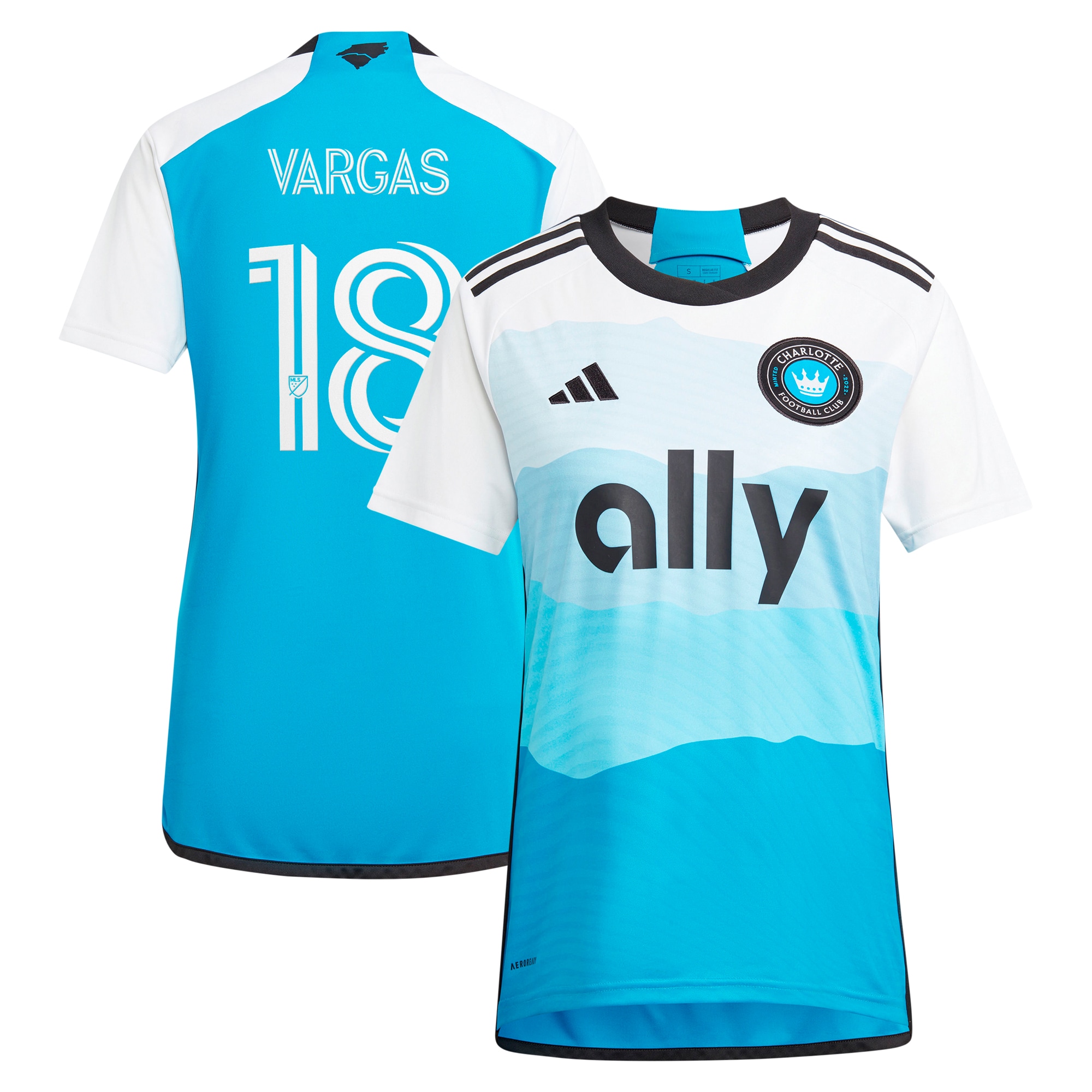 Kerwin Vargas Charlotte FC Women's 2024 The Carolina Kit: Explore Replica Player Jersey – Blue