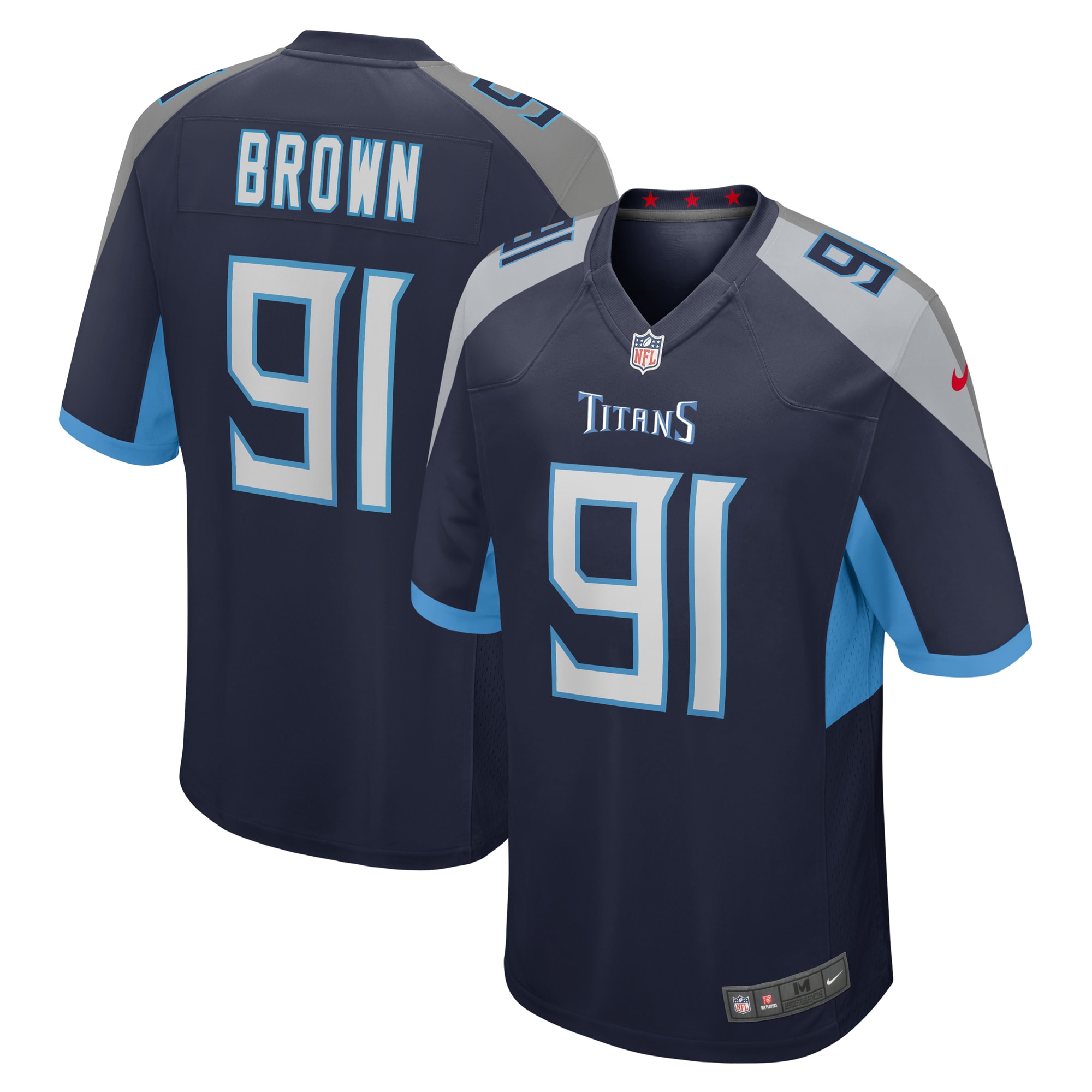 Shakel Brown Tennessee Titans Game Jersey – Navy