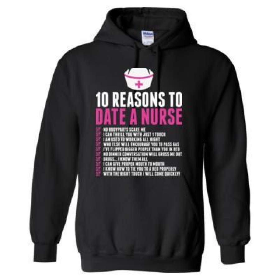 AGR 10 Reasons To Date A Nurse – Heavy Blend™ Hooded Sweatshirt