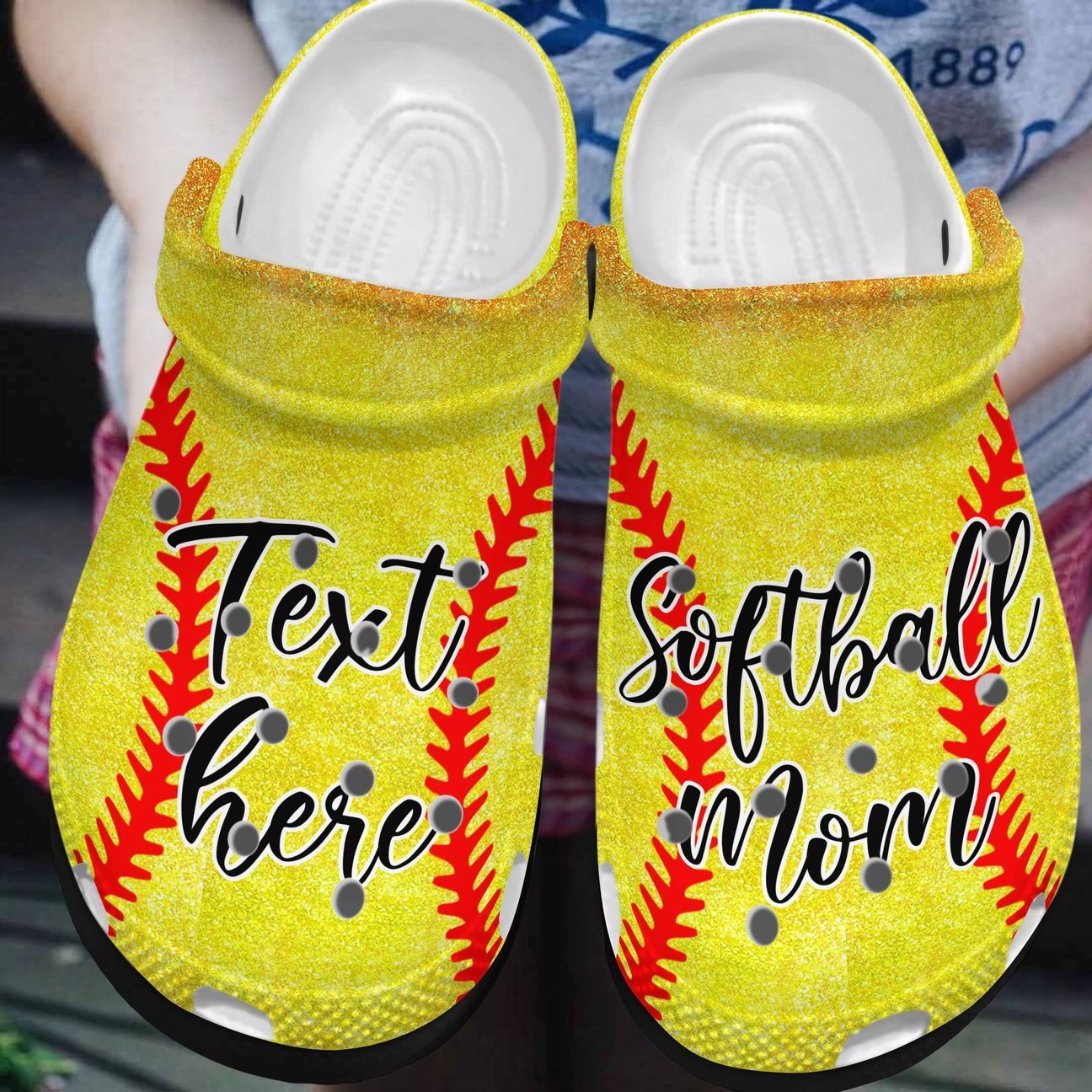 Softball Personalize Clog, Custom Name, Text, Fashion Style For Women, Men, Kid, Print 3D Personalized Best Mom Ever