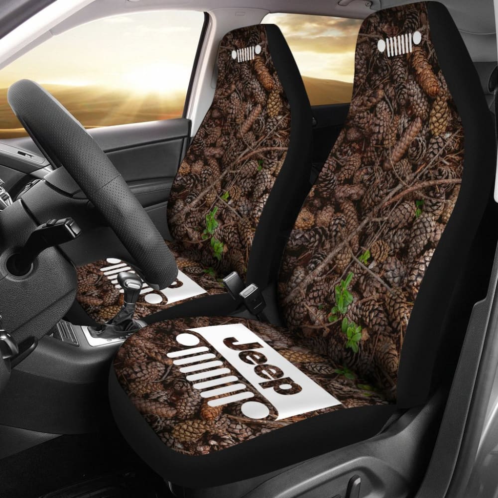 Jeep Grill Seat Cover – Pine Cones 101819