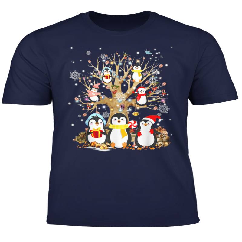 Funny Penguins Santa Hat Christmas Tree Ornament Decor Gift T Shirt