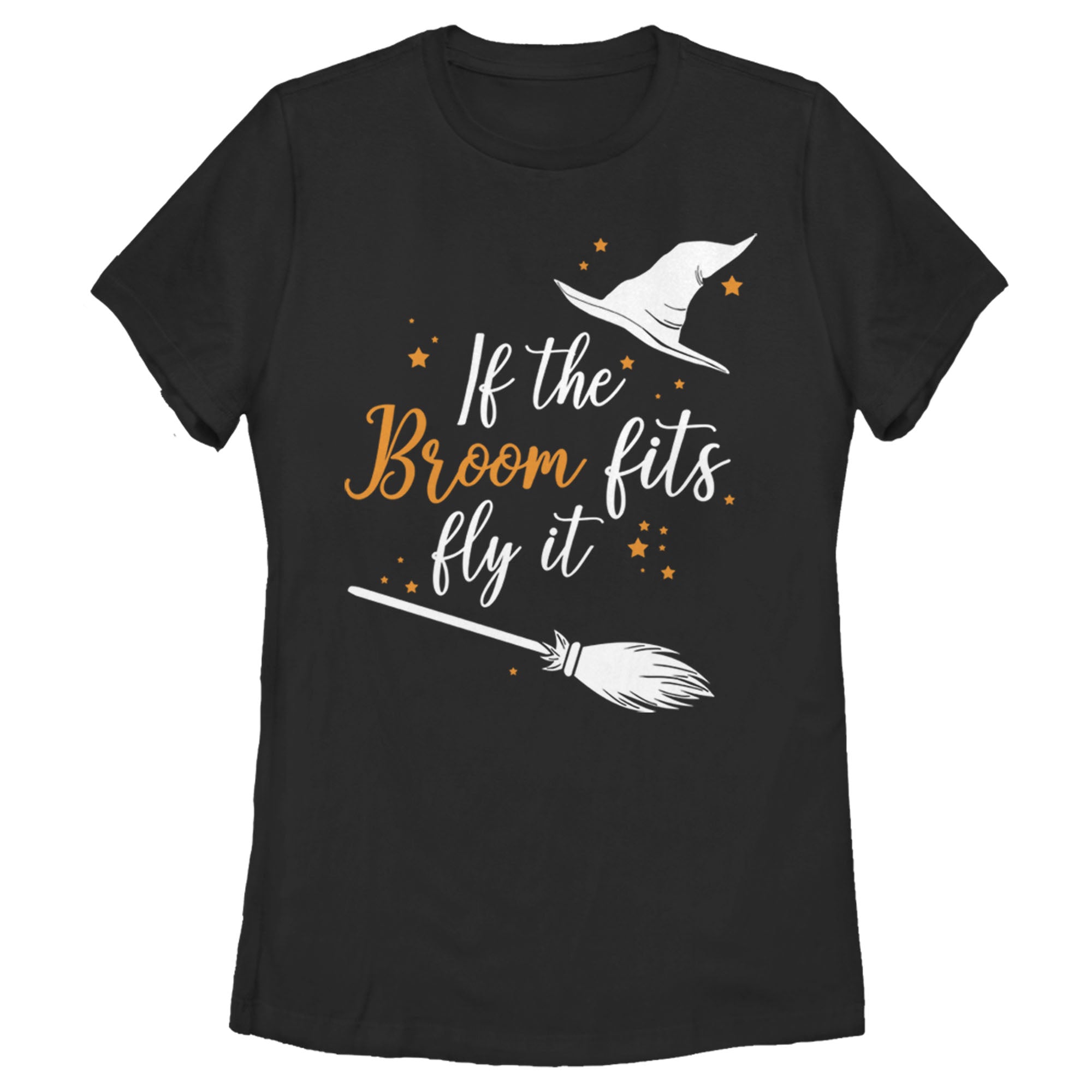 Lost Gods Women’S Halloween If The Broom Fits Fly It  T-Shirt