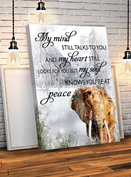 Elephant You Are At Peace Canvas Art And Poster Wall Art