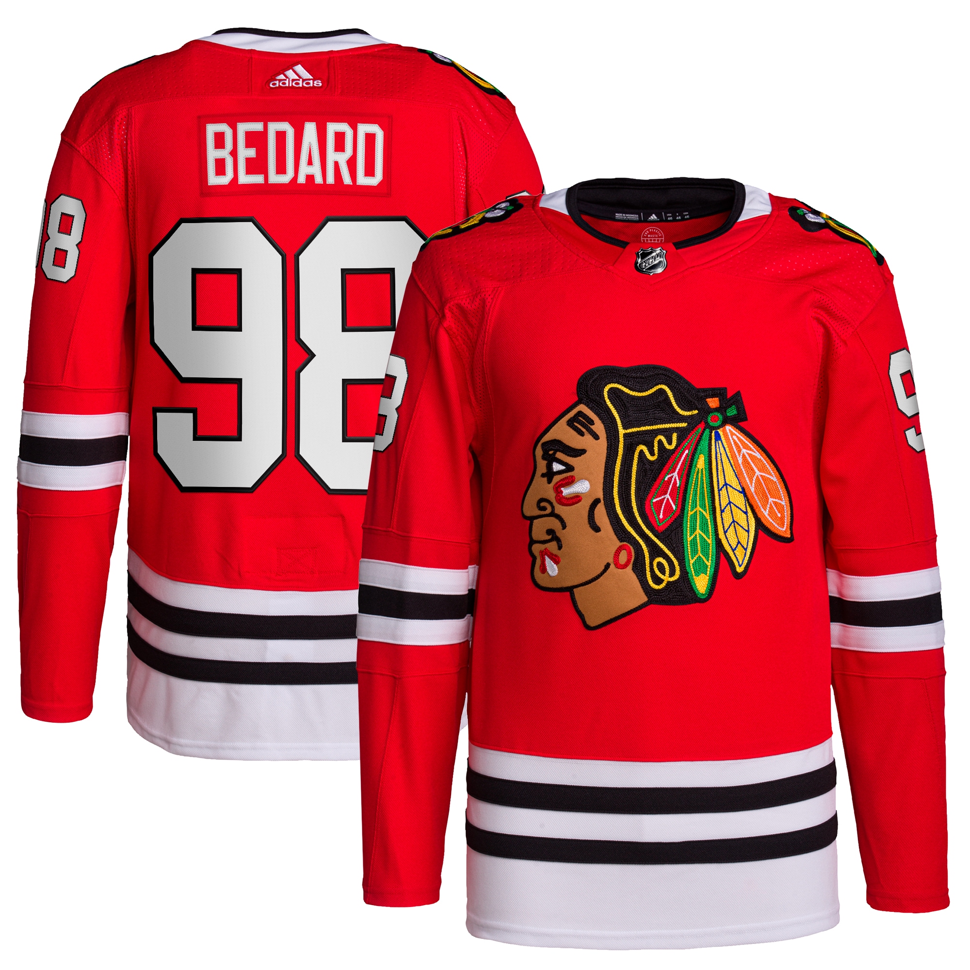 Connor Bedard Chicago Blackhawks 2023 NHL Draft Home Primegreen Player Jersey – Red