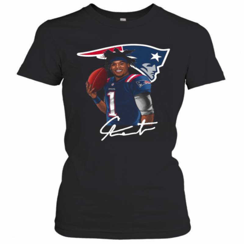 New England Patriots Cam Newton Signature Women's T-Shirt