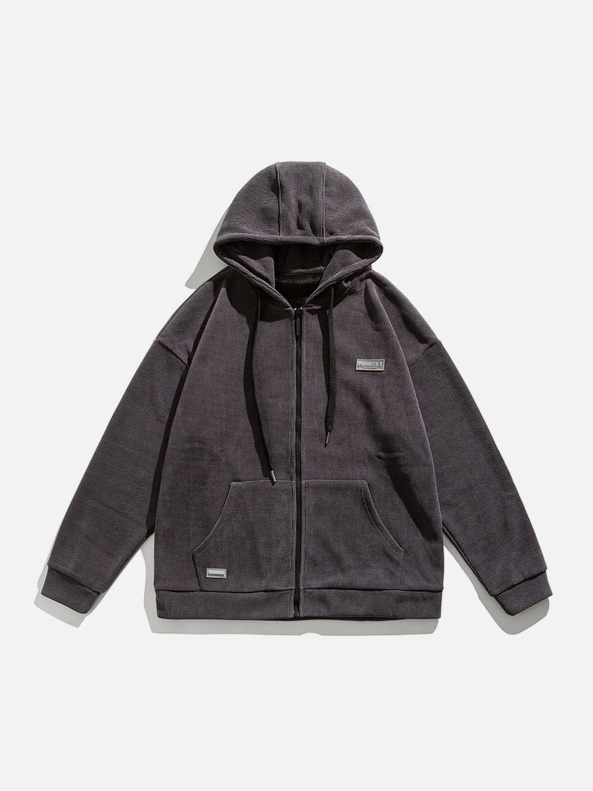 Talishko™ – Labeled Loose Fleece Zip Hoodie