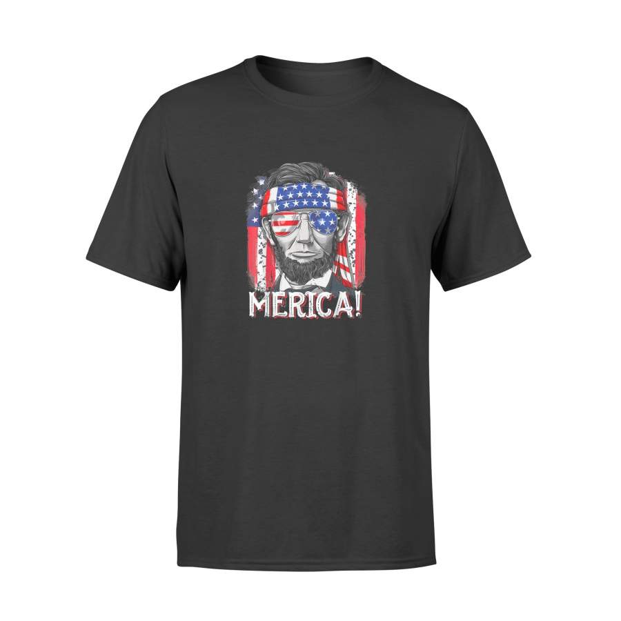 4th of July Shirts for Men Merica Abe Lincoln T-shirt – Standard T-shirt