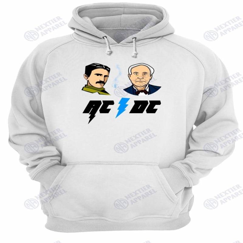 ACDC Nikola Tesla and Thomas Edison shirt Unisex Hoodie