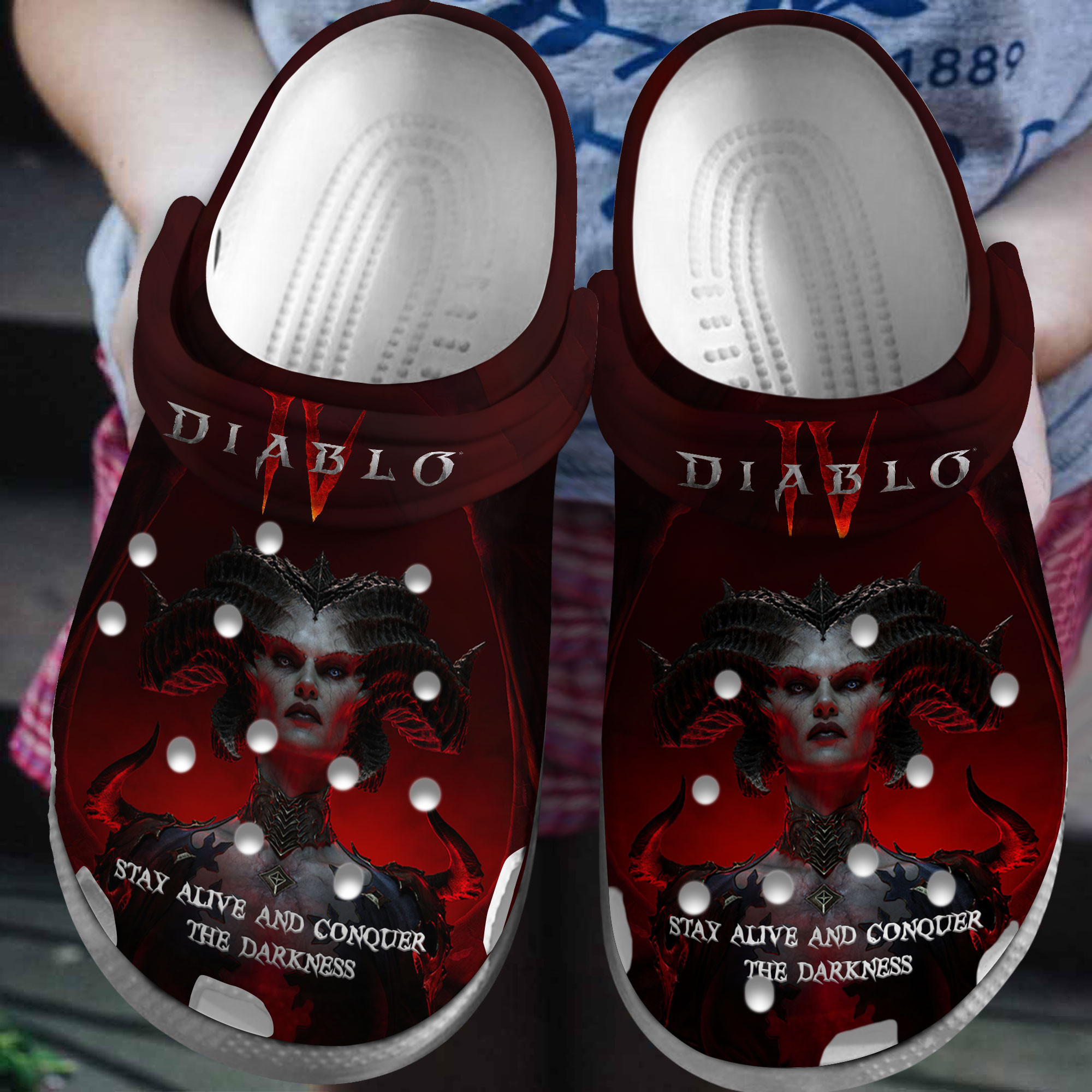 Premium Diablo 4 Game Crocs Crocband Clogs Shoes Comfortable For Men Women and Kids