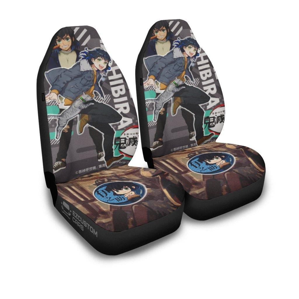 Demon Slayers Car Seat Covers Hashibira Inosuke Anime Car Accessories