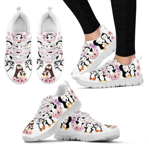 Penguins Flower Cute Sneakers Shoes