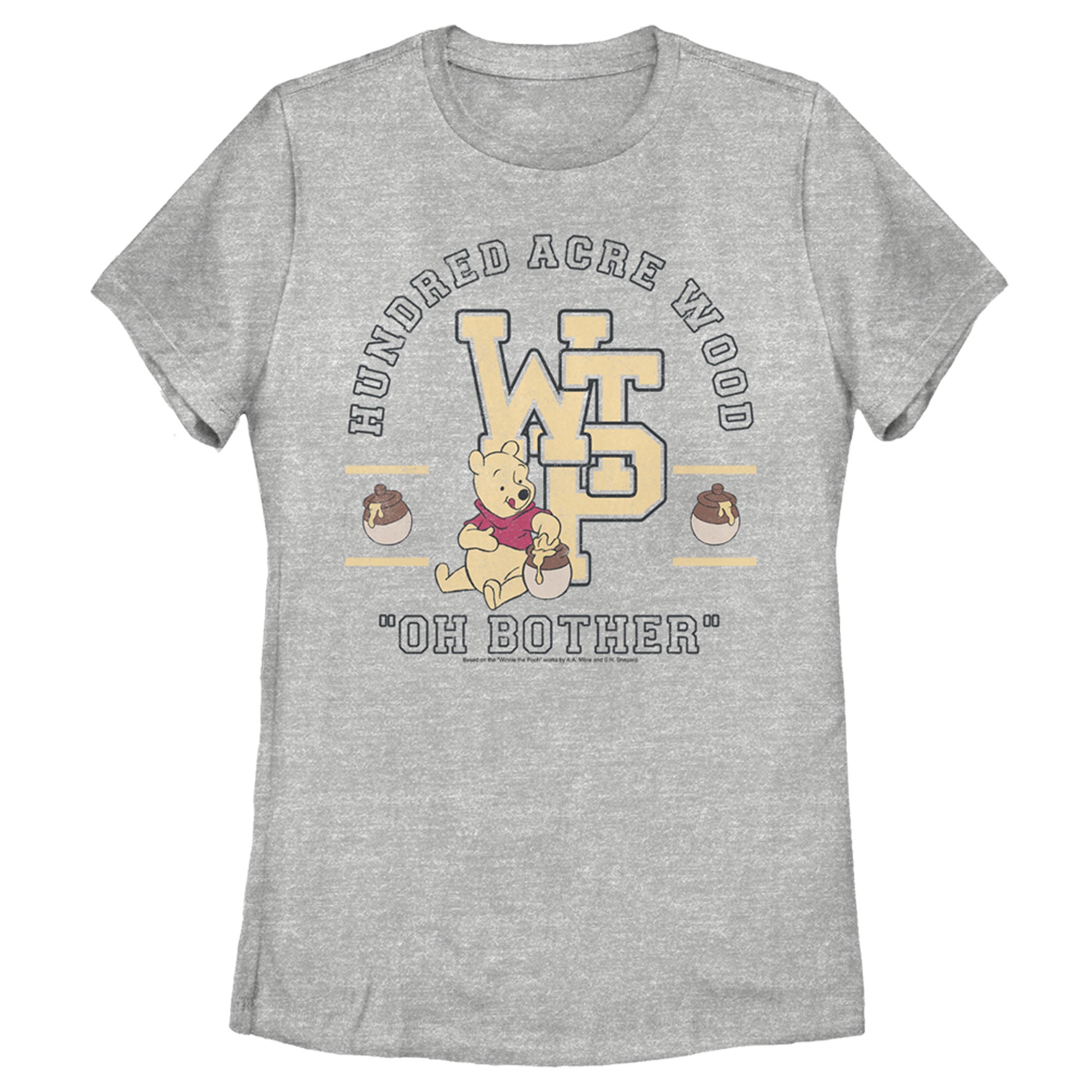 Women’S Winnie The Pooh Bear Collegiate T-Shirt