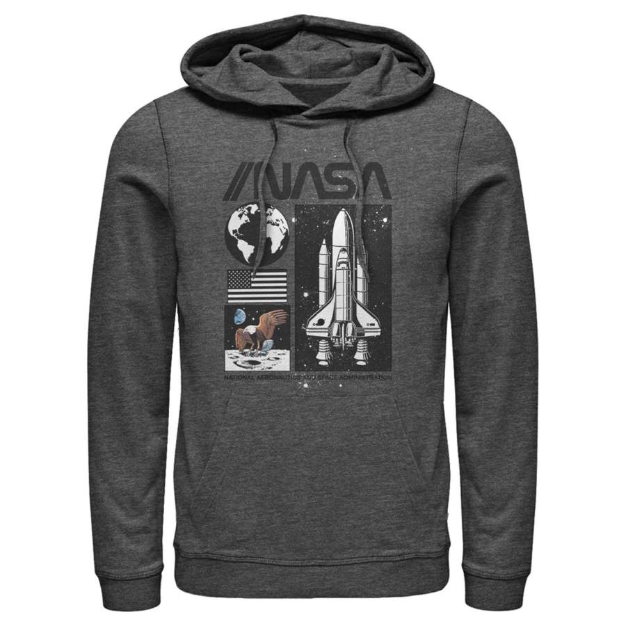 NASA Men’s Vintage Panels  Lightweight Hoodie