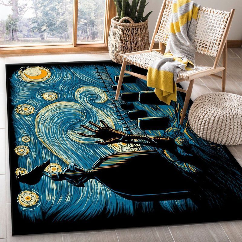 Starry Halloween  Area Rug Living Room Rug Home Decor Floor Decor