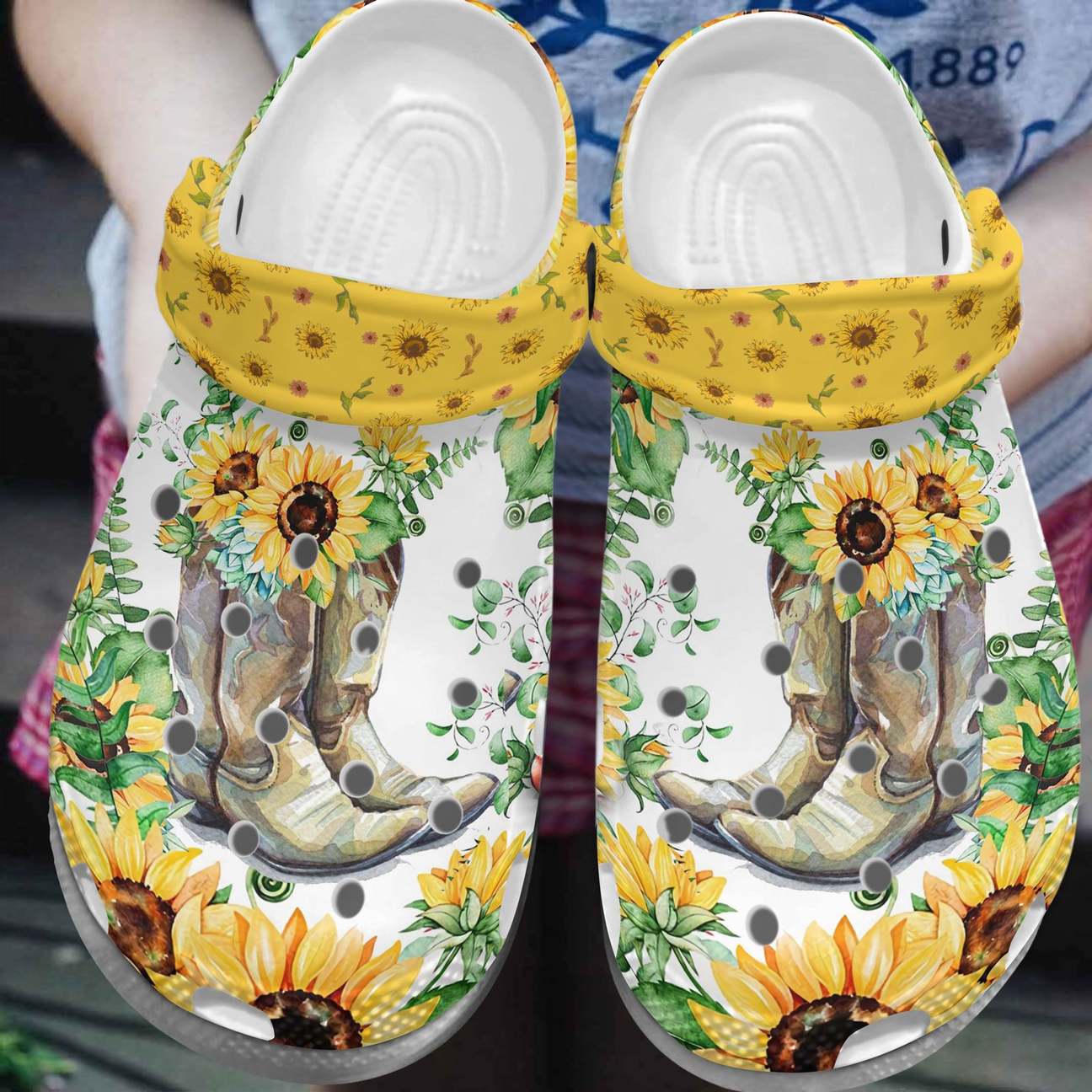 Cowgirl Personalized Clog, Custom Name, Text, Color, Number Fashion Style For Women, Men, Kid, Print 3D Boot And Flowers