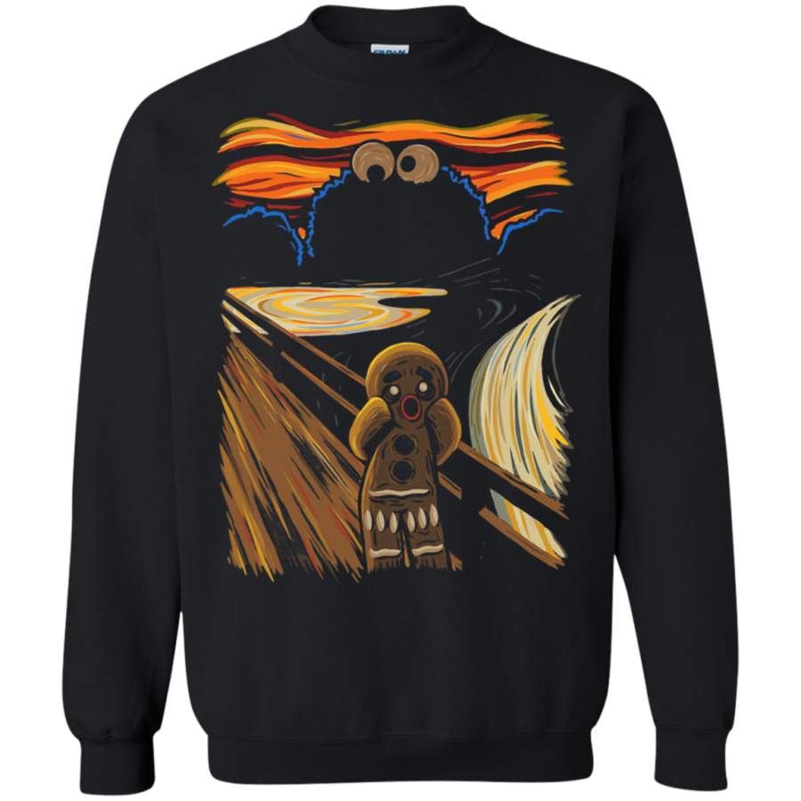 AGR Gingerbread Man And The Cookie Monster The Scream Painting Sweatshirt