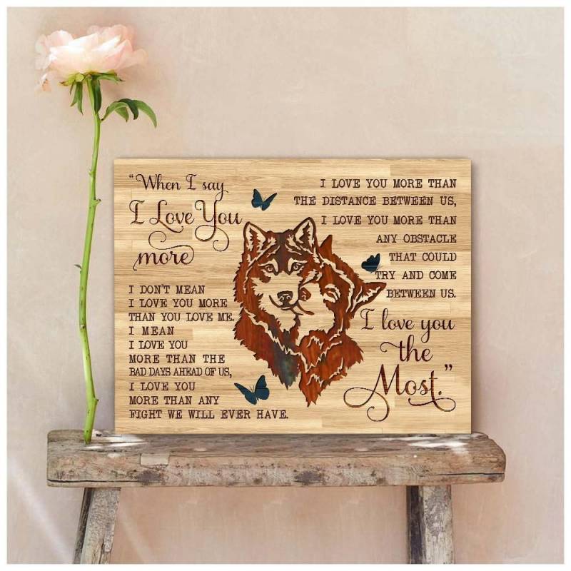 I love you the most Wolf poster poster 3032203029