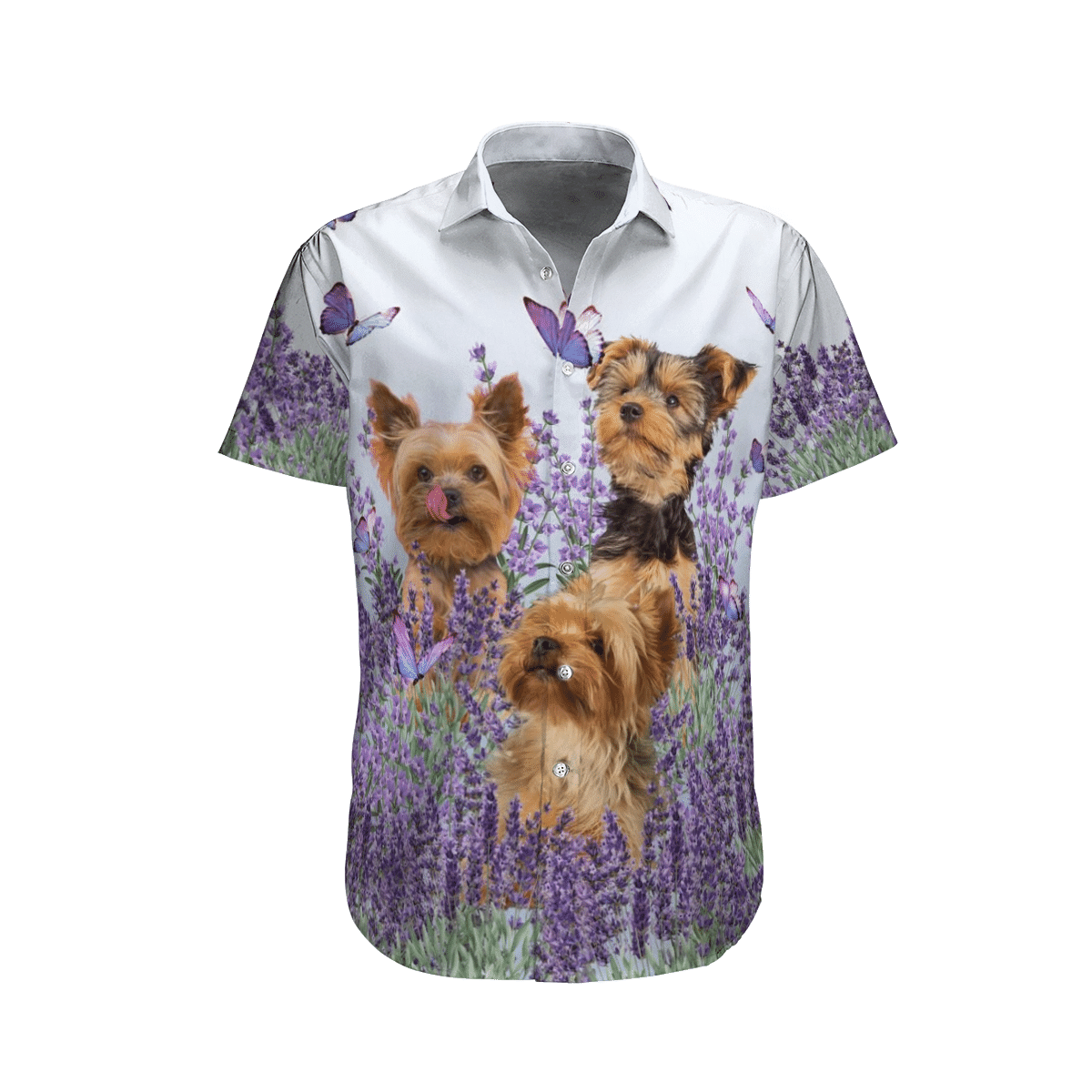 Yorkshire Hawaiian Shirt Purple Flower Ha90861