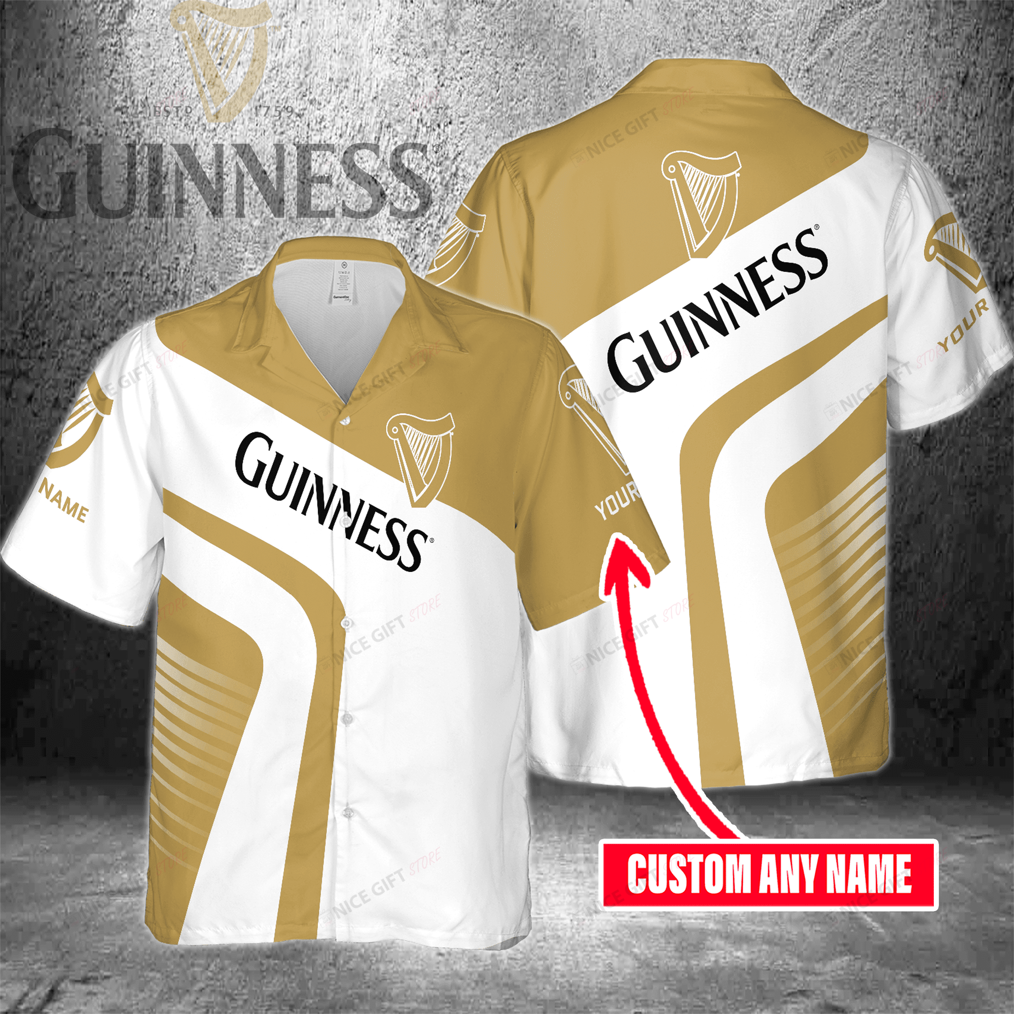 Guinness Custom Name Hawaiian Shirt 3Hs-X9P5