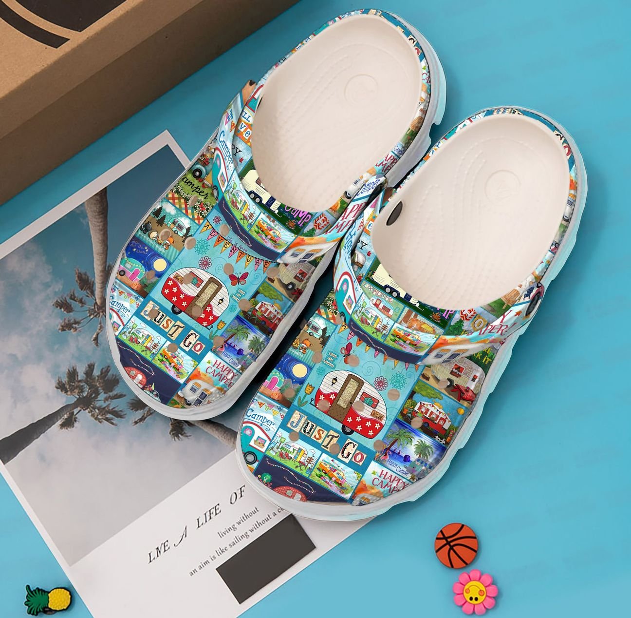 Camping Personalized Clog, Custom Name, Text, Color, Number Fashion Style For Women, Men, Kid, Print 3D Just Go