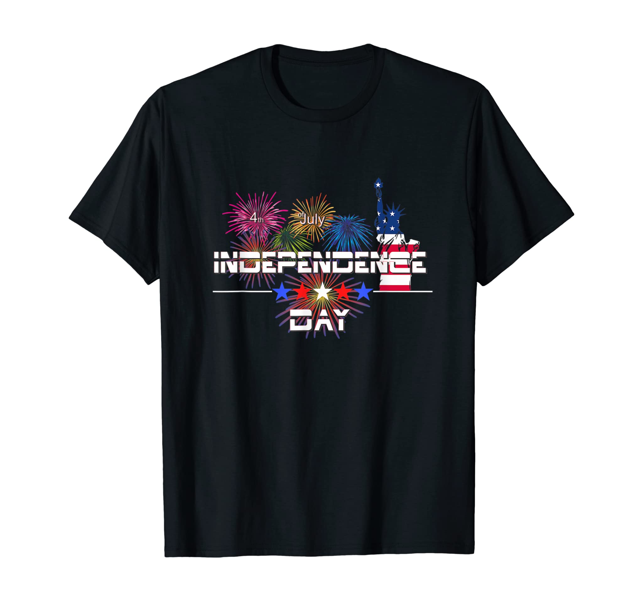 US Independence Day 4th July firework Statue of Liberty Men T-Shirt