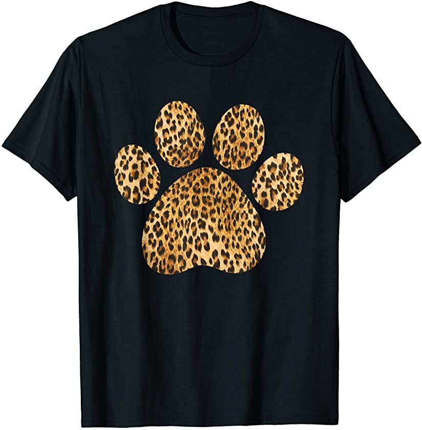 Vintage Leopard Paw Skin Lover Design Tee T-Shirt