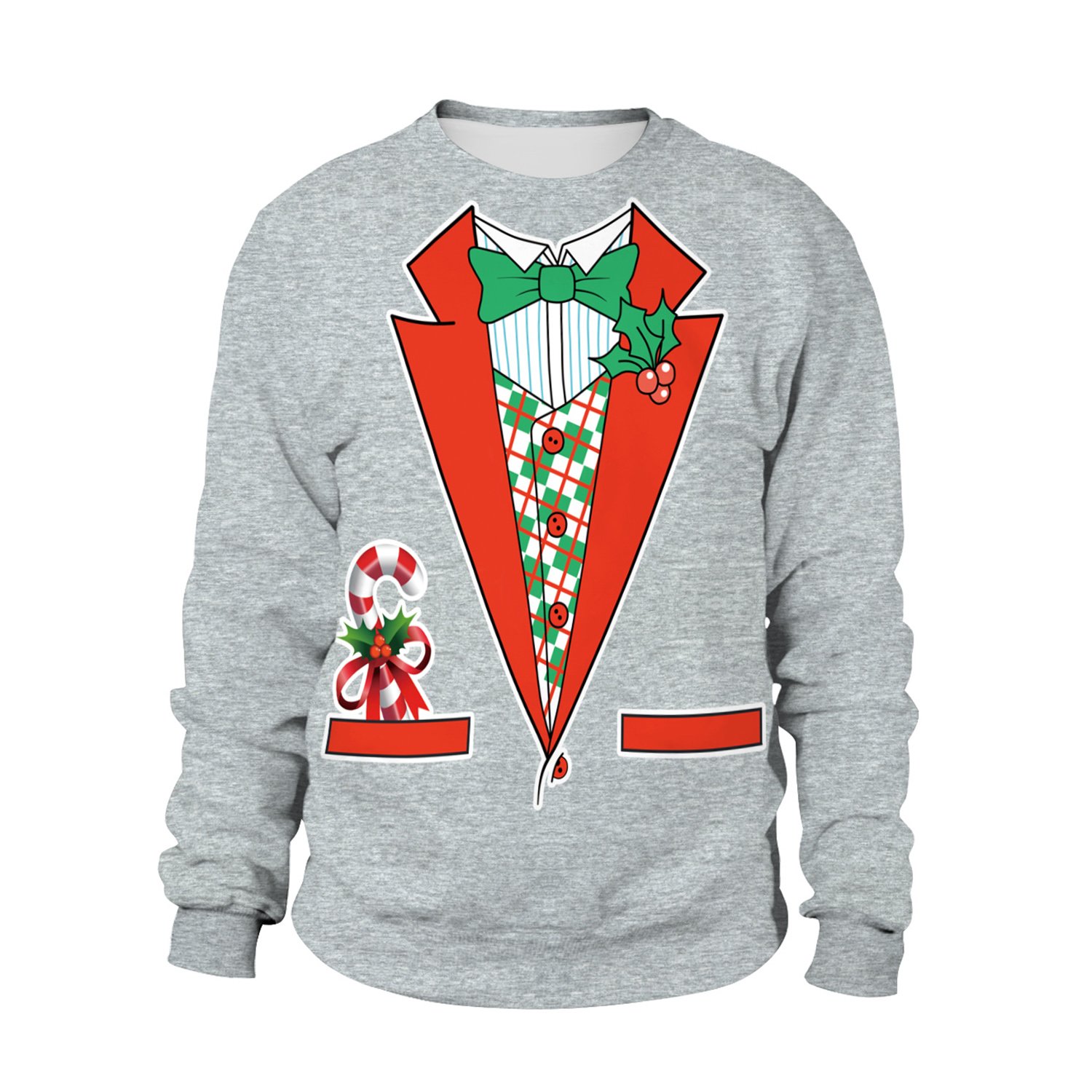 Christmas Sweaters – Christmas Cheerful Candy 3D Crew Neck Sweatshirt