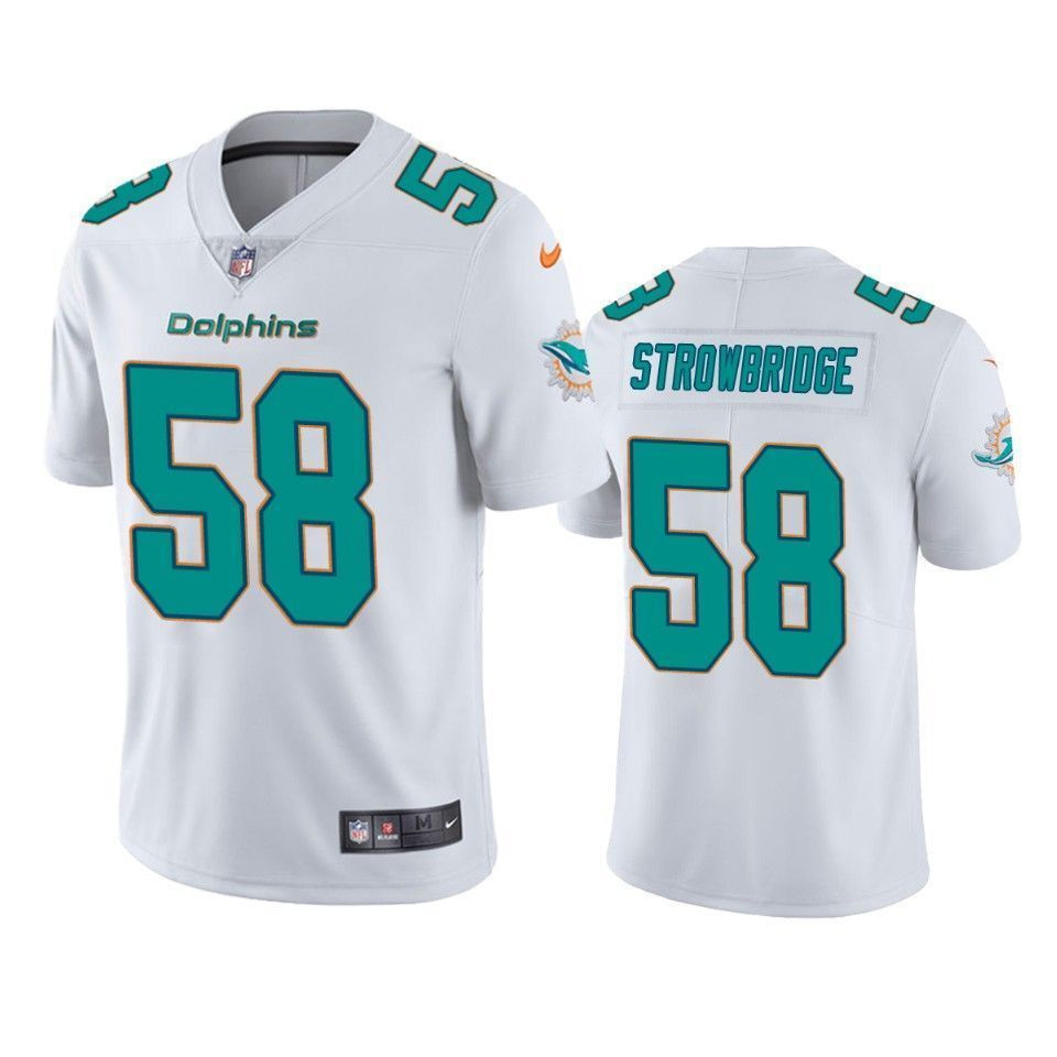 Miami Dolphins Jason Strowbridge White Vapor Untouchable Limited 3D Jersey