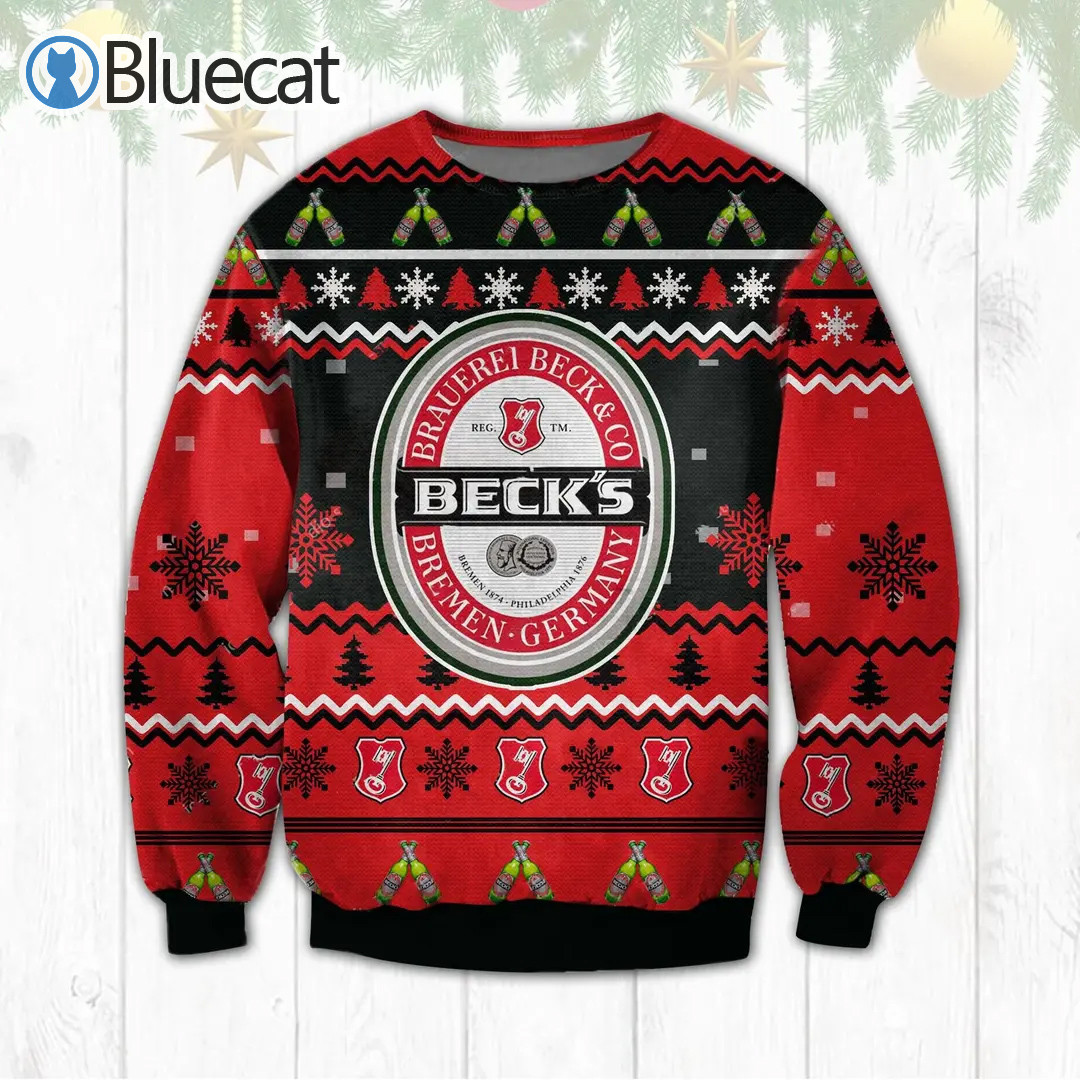 Becks Beer Ugly Christmas Sweater 2021