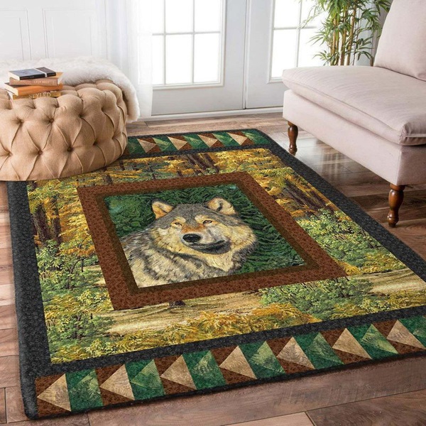 Wolf 2 Area Rug Living Room Rug Home Decor Floor Decor VH3