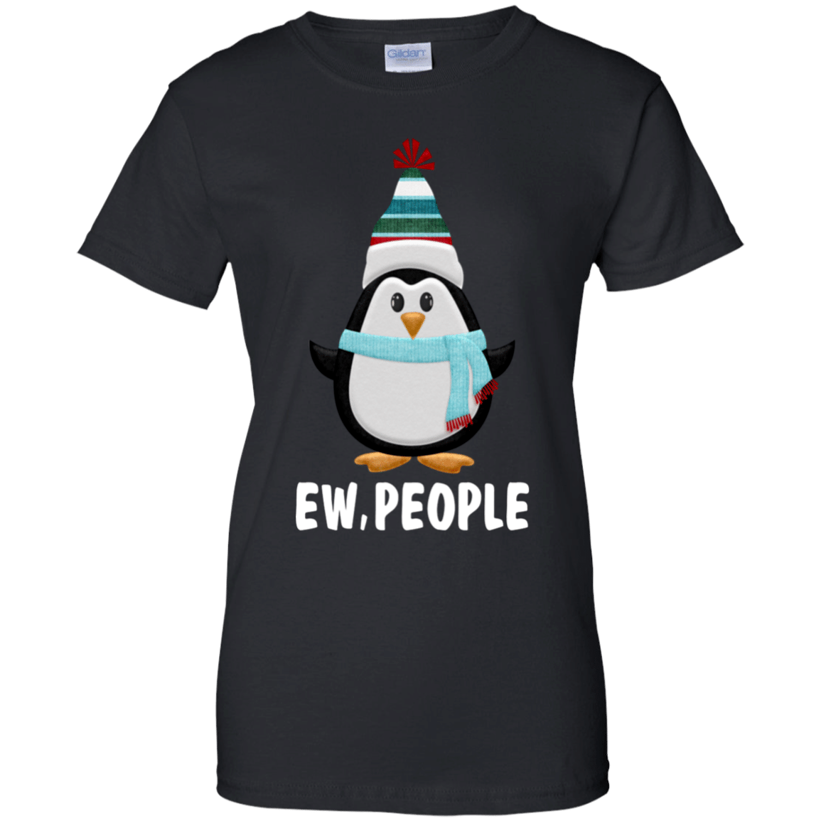 Eo People Funny Christmas Penguin Ladies’ T-Shirt