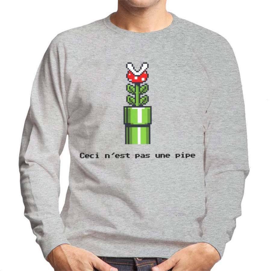 This Is Not A Pipe Super Mario Men’s Sweatshirt