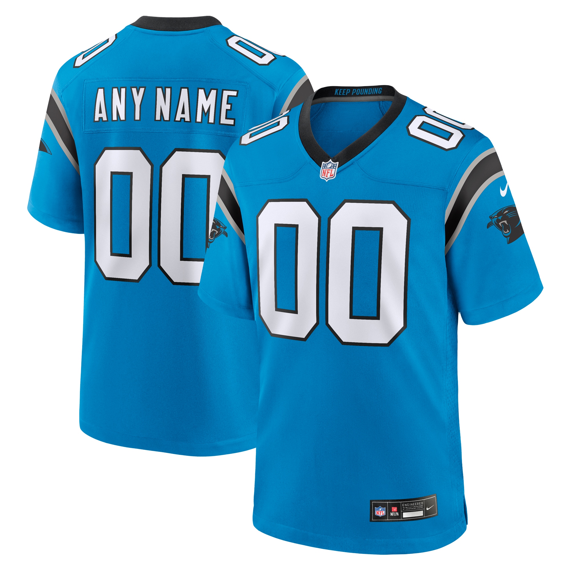 Carolina Panthers Alternate Custom Game Jersey – Blue