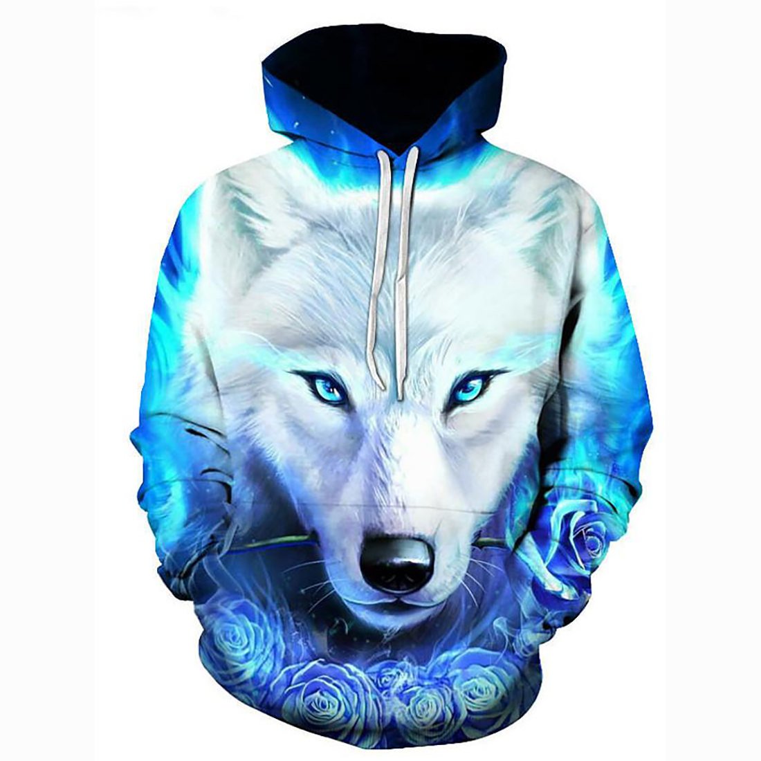 3D Printed Wolf Hoodie – Hooded Basic Pullover