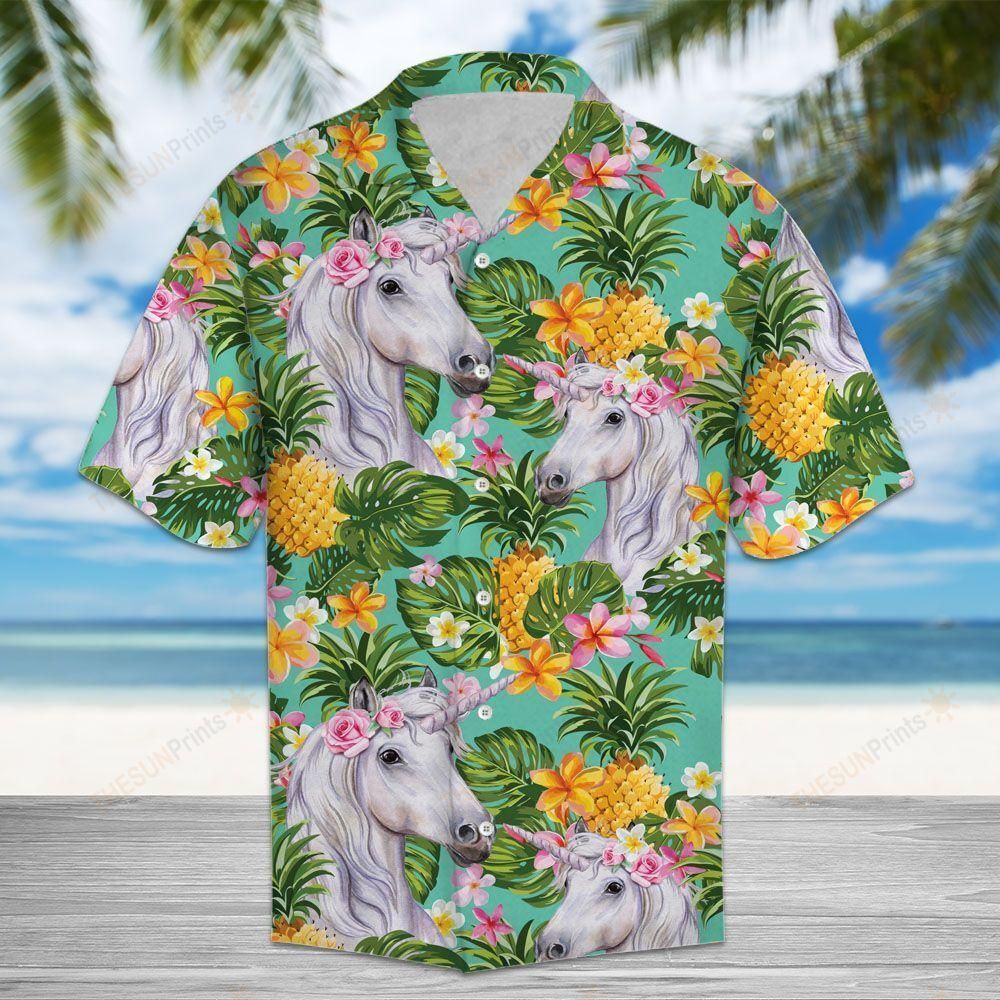 Tropical Pineapple Unicorn Hawaiian Shirt Ha101601