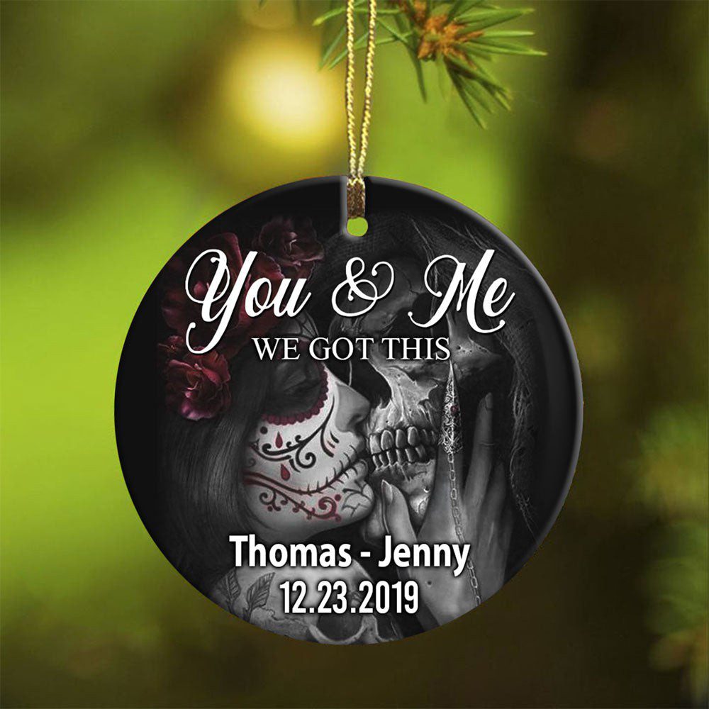 Personalized We Got This Skull Ornament Christmas Gift For Wife Husband