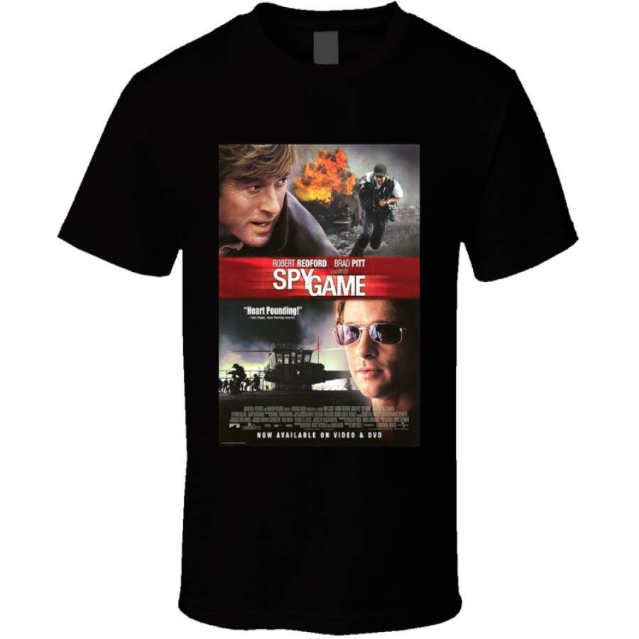 Spy Game Movie Poster Robert Redford Brad Pitt T Shirt