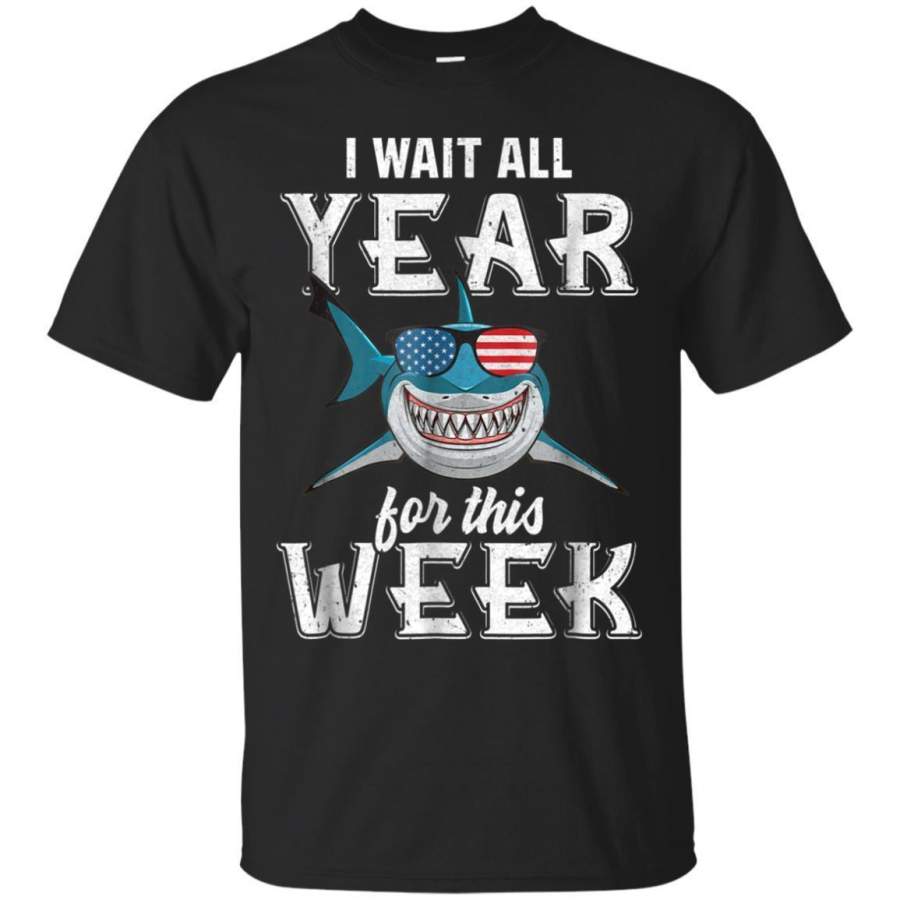 AGR Funny I Wait All Year For This Week Sharks Tshirt Jaq T-shirt