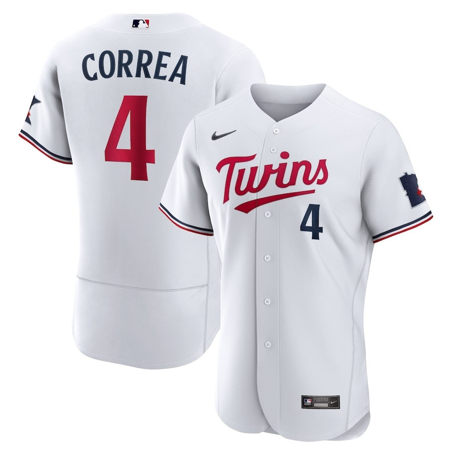 Carlos Correa 4 Minnesota Twins Home Player Elite Jersey – White