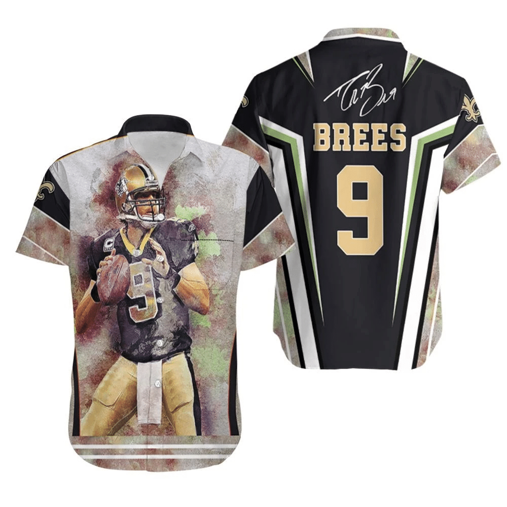 New Orleans Saints Drew Bees Legend Quarterback 3D Personalized Hawaiian Shirt Combo Beach